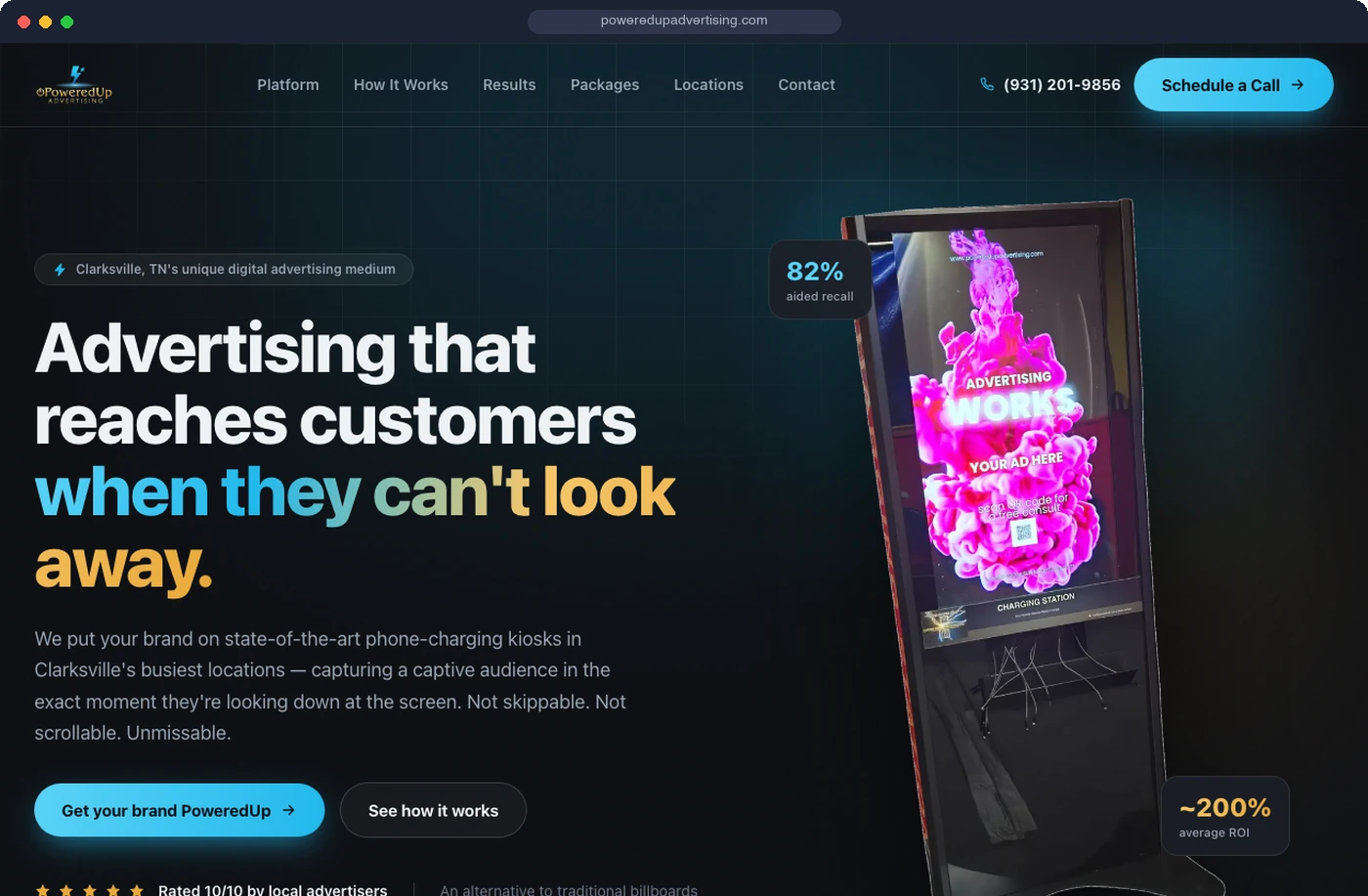 PoweredUp Advertising website